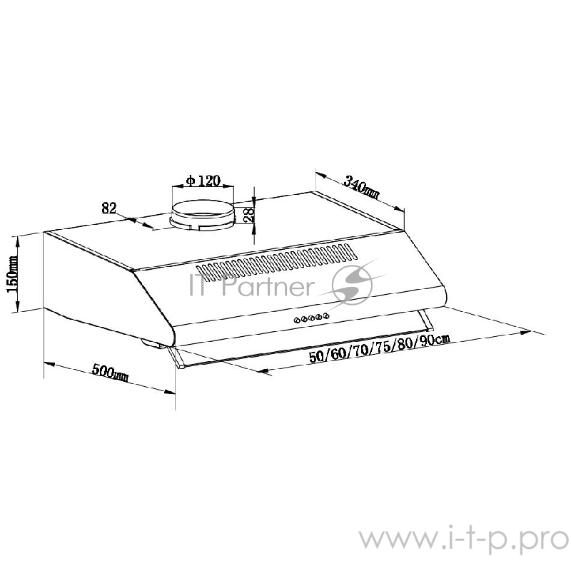 Вытяжка MAUNFELD MP-1 60 черный