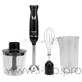 Блендер DELTA LUX DL-7047B черный: 1000 Вт, стакан, венчик, измельчитель (6)