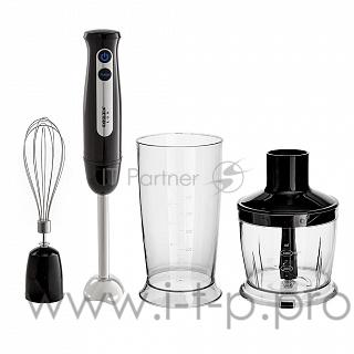 Блендер DELTA LUX DL-7048B черный: 1000Вт,LED подсветка,ТУРБО,насад д/смешив, венчик, измельчит(8)