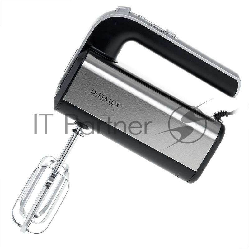 Миксер DELTA LUX DE-7701 нерж. черный: 700 Вт,4 насадки,5 скоростн.режимов,Турбо (16)