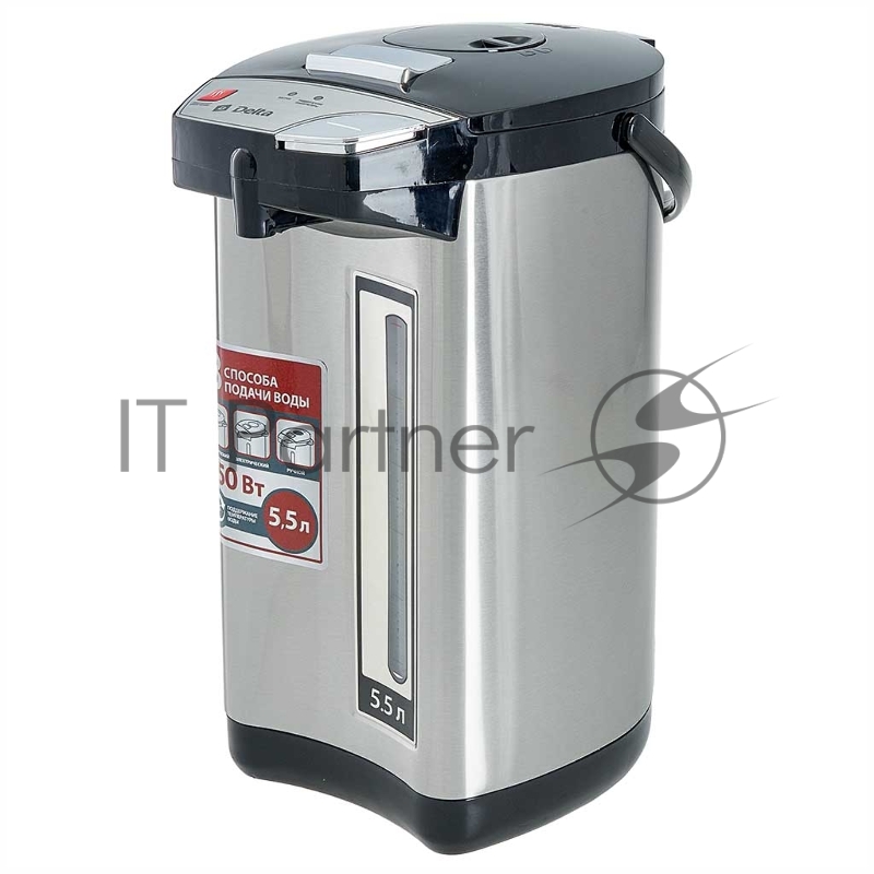 Термопот DЕLTA DL-3039 : 5,5 л ,900 Вт, нерж.корпус, 3 способа подачи воды (6)