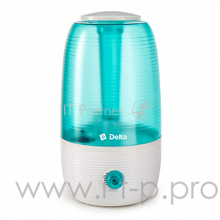 Увлажнитель воздуха DELTA DL-2600, белый с зеленым, 2.5 л. ультразвуковой, 45м2(12)
