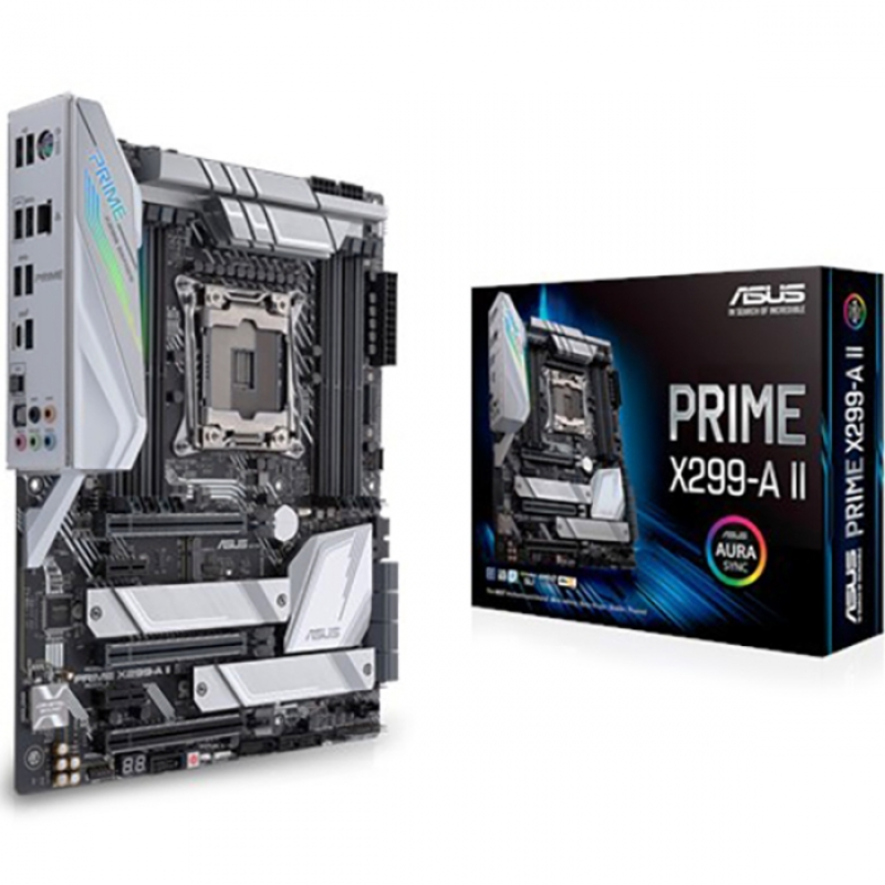 Материнская плата ASUS PRIME X299-A II, LGA2066, X299, 8*DDR4 , SLI+CrossFireX, SATA3 + SATA Express + RAID, Audio, Gb LAN, USB 3.2*11, USB 2.0*6, ATX 90MB11F0-M0EAY0