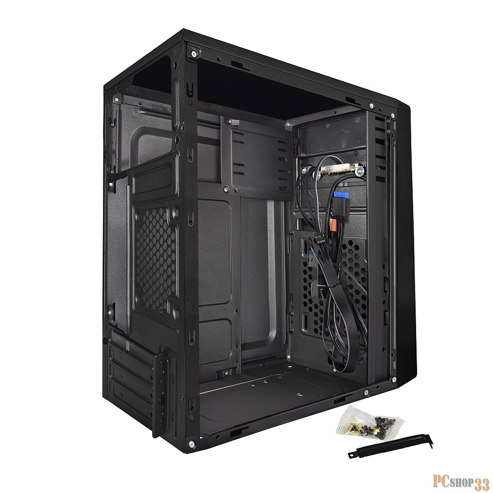 Корпус Exegate EX283061RUS Minitower ExeGate BAA-107U Black, mATX, <AAA350, 80mm>, 1*USB+2*USB3.0, Audio
