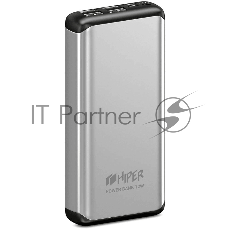 Внешний аккумулятор HIPER MS20000 Li-Pol 20000 mAh Aluminum 2.4A+1.5A 4xUSB 1xType-C серебристый