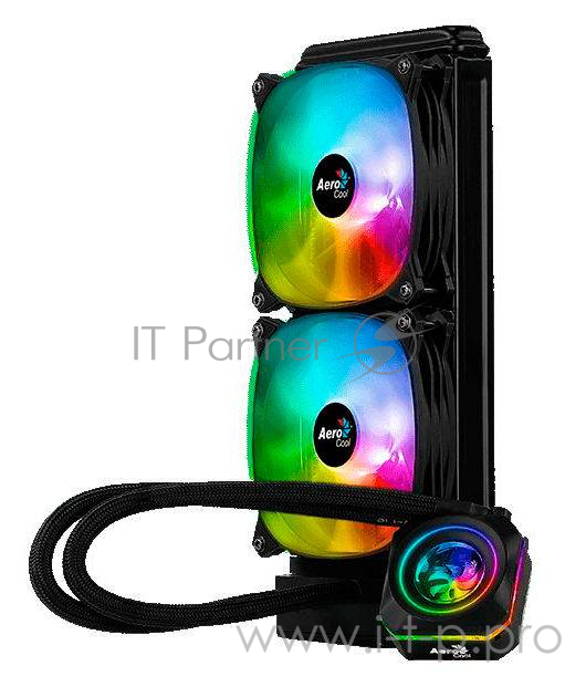 Комплект водяного охлаждения Aerocool Pulse L240 (универсальный, 400W, 10.5-31.8 dB, 600-1800 rpm, 2x120мм, 4 pin, RGB п