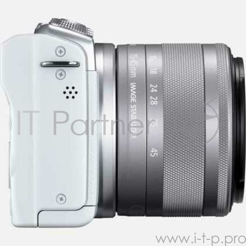 Фотоаппарат Canon EOS M200 белый 24.1Mpix 3 4K WiFi 15-45 IS STM LP-E12 (с объективом)