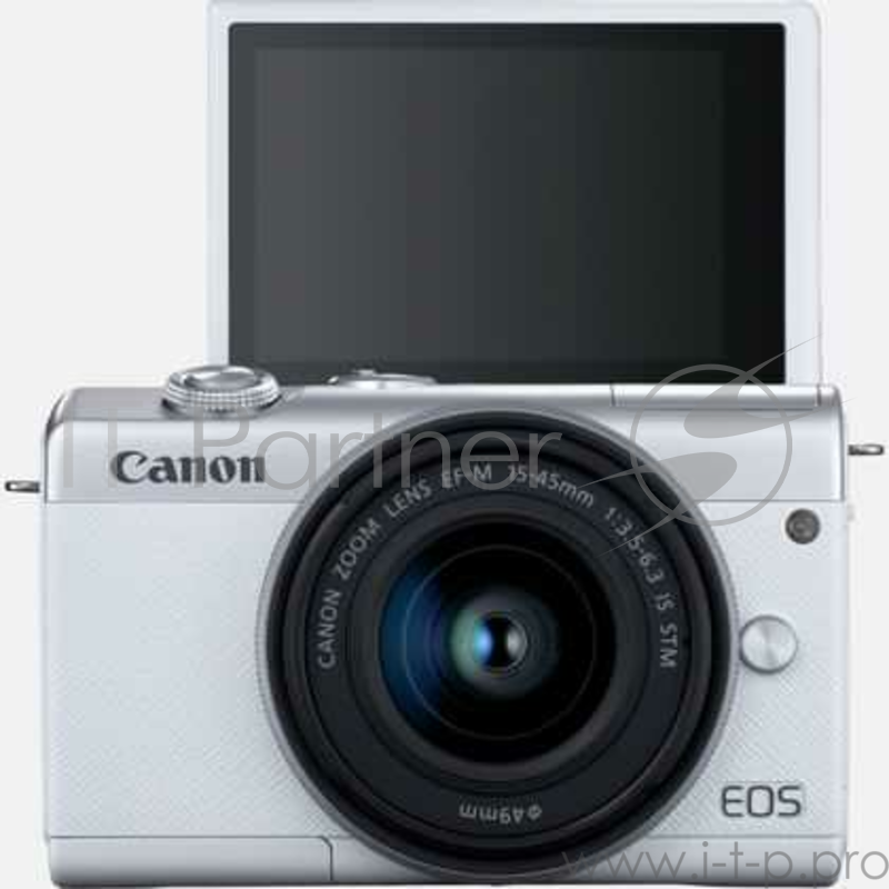 Фотоаппарат Canon EOS M200 белый 24.1Mpix 3 4K WiFi 15-45 IS STM LP-E12 (с объективом)