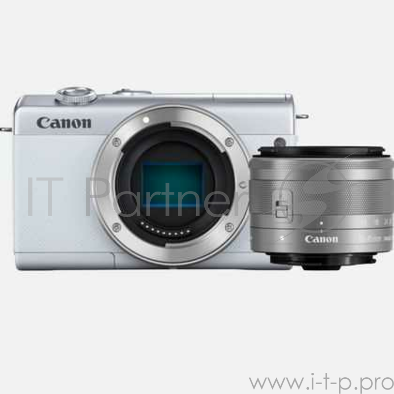 Фотоаппарат Canon EOS M200 белый 24.1Mpix 3 4K WiFi 15-45 IS STM LP-E12 (с объективом)