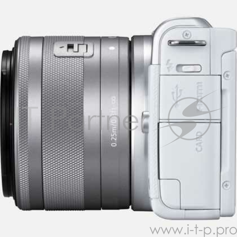 Фотоаппарат Canon EOS M200 белый 24.1Mpix 3 4K WiFi 15-45 IS STM LP-E12 (с объективом)