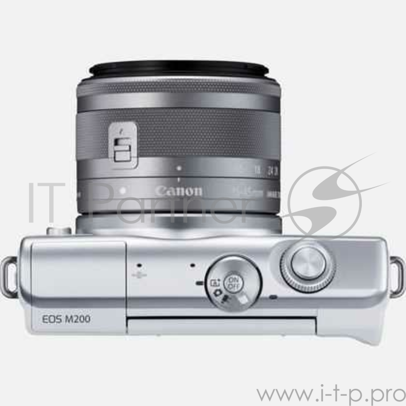 Фотоаппарат Canon EOS M200 белый 24.1Mpix 3 4K WiFi 15-45 IS STM LP-E12 (с объективом)