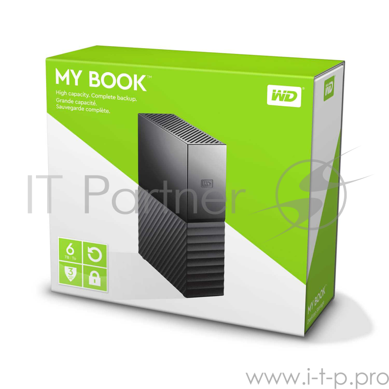 Накопитель на жестком магнитном диске WD Внешний жёсткий диск WD My Book (New) WDBBGB0060HBK-EESN 6ТБ 3,5 5400RPM USB 3.0 (E4C)