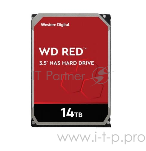Накопитель на жестком магнитном диске WD Жесткий диск WD RED WD140EFFX 14ТБ 3,5 5400RPM 512MB (SATA-III) NAS Edition