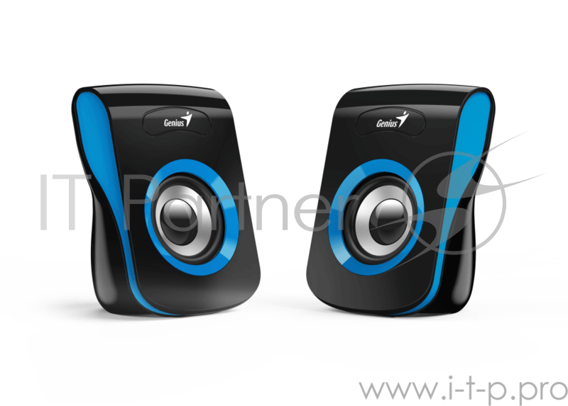 Колонки Genius SP-Q180, 2.0, 2 x 3W RMS, USB-power, Blue