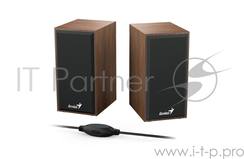 Колонки Genius SP-HF180, 2.0, 2 x 3W, USB-power, Wood