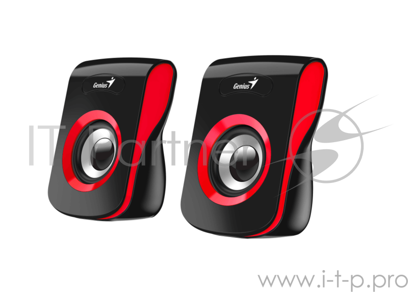 Колонки Genius SP-Q180, 2.0, 2 x 3W RMS, USB-power, Red