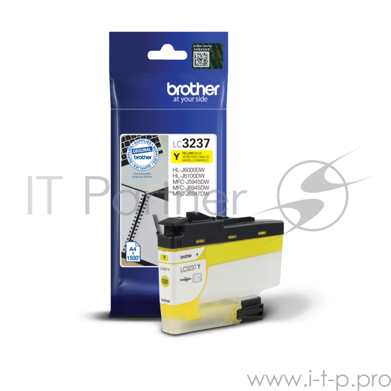 Картридж Brother струйный LC3237Y желтый 1500 стр. для HLJ6000DW, MFCJ5945DW, MFCJ6945DW