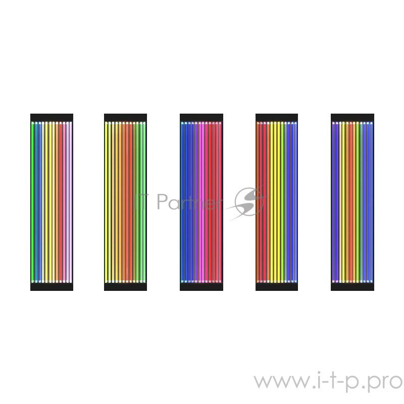 Кабель-удлинитель для БП 1STPLAYER MC-24PIN-01 / RGB, 24-pin, 200mm, 2-pin 5v input / RGB