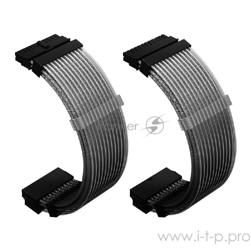 Кабель-удлинитель для БП 1STPLAYER MC-24PIN-01 / RGB, 24-pin, 200mm, 2-pin 5v input / RGB