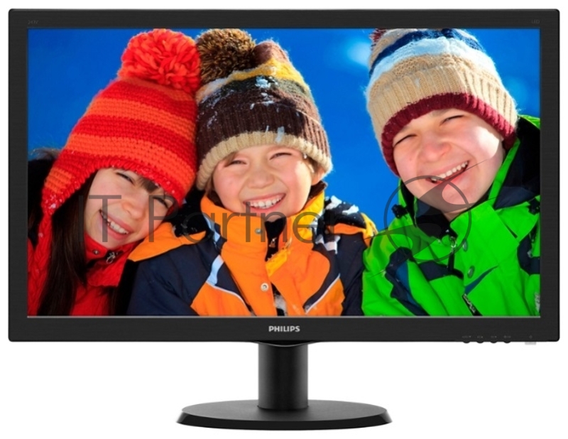 Монитор Philips 23.6 243V5QHABA (00/01) черный VA LED 10ms 16:9 DVI HDMI M/M матовая 250cd 178гр/17