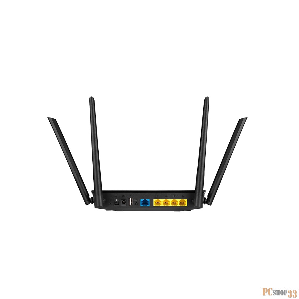 ASUS RT-AC59U // роутер 802.11b/g/n/ac, до 600 + 867Мбит/c, 2,4 + 5 гГц, 4 антенны, USB, GBT LAN 90IG0540-BO9400