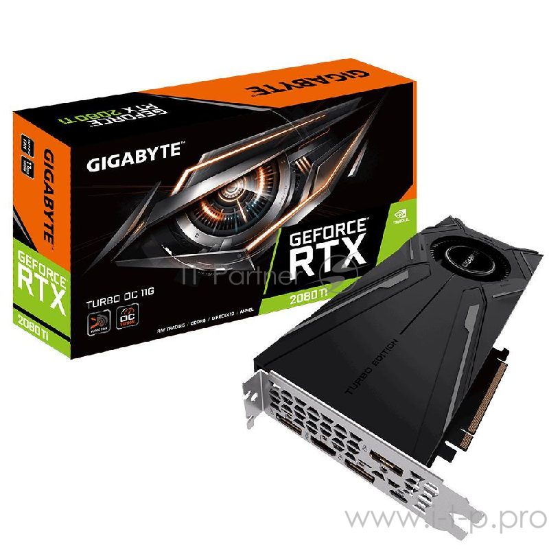 Видеокарта PCIE16 RTX2080TI 11GB N208TTURBO OC-11GC V2 GIGABYTE