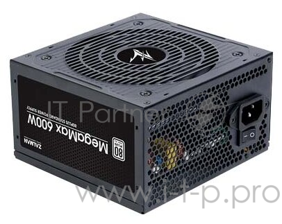 Блок питания Zalman ZM600-TXII, 600W, ATX12V v2.31, APFC, 12cm Fan, 80+ 230V EU, Retail