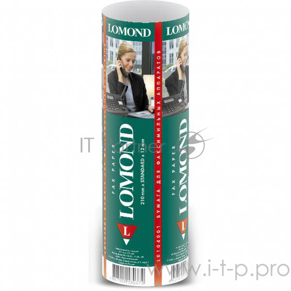 Термобумага LOMOND для факса, 216x30x12, 55г/м2. Грузить кратно коробкам 35.