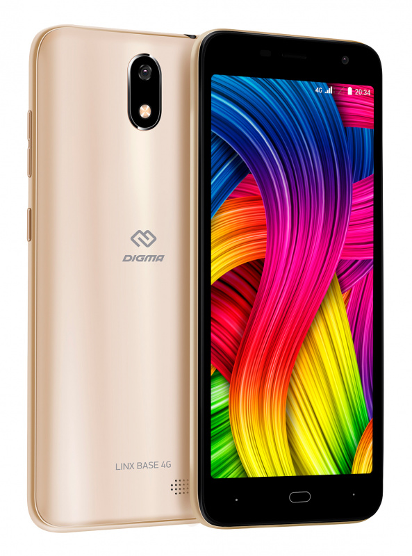 Смартфон Digma Base 4G Linx золотистый