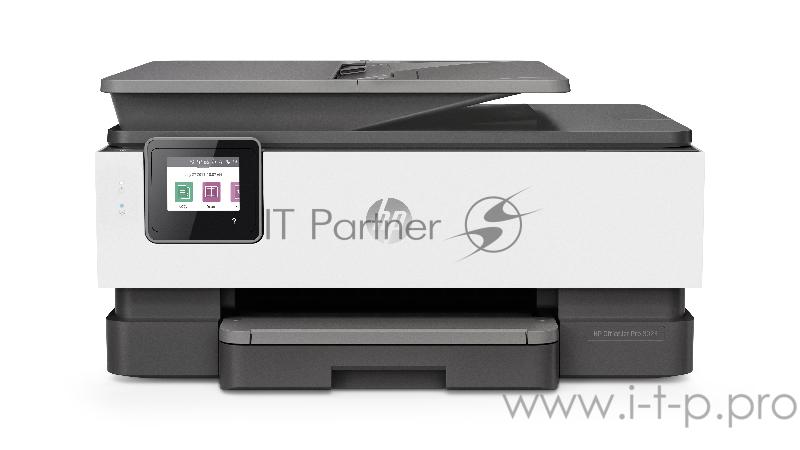МФУ струйный HP OfficeJet 8023 (1KR64B) A4 Duplex WiFi USB RJ-45 черный/белый