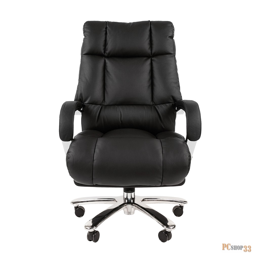 Chairman 405 Офисное кресло (натуральная кожа, хромированный металл, газпатрон 4 кл, ролики BIFMA 5,1, механизм качания)