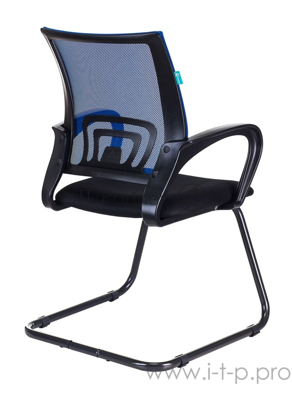 Кресло Бюрократ CH-695N-AV/BL/TW-11 на полозьях синий TW-05 сиденье черный TW-11