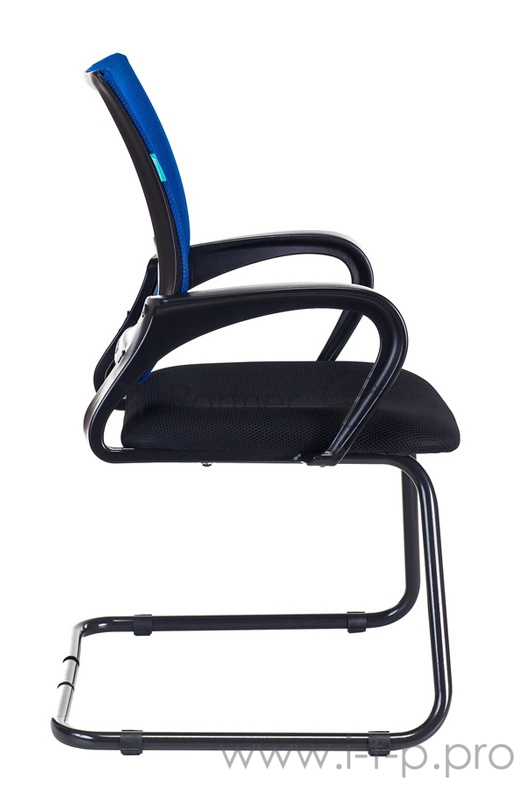 Кресло Бюрократ CH-695N-AV/BL/TW-11 на полозьях синий TW-05 сиденье черный TW-11