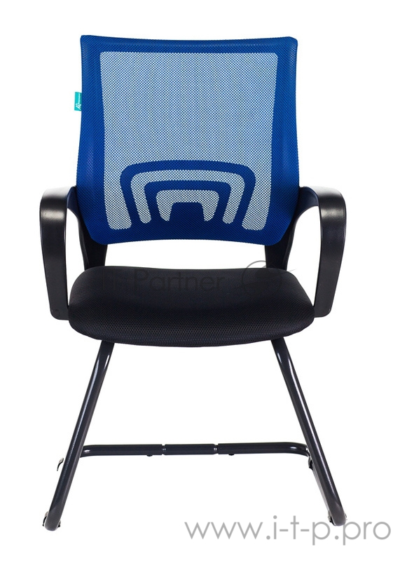 Кресло Бюрократ CH-695N-AV/BL/TW-11 на полозьях синий TW-05 сиденье черный TW-11