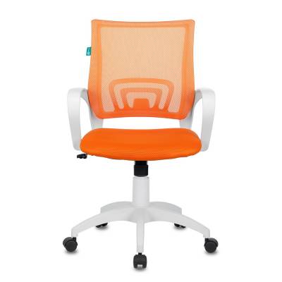 Кресло Бюрократ CH-W695N/OR/TW-96-1 оранжевый TW-38-3 TW-96-1 сетка/ткань (пластик белый)