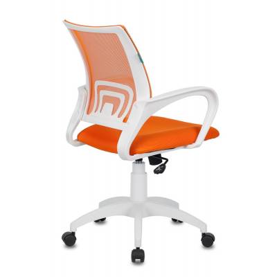 Кресло Бюрократ CH-W695N/OR/TW-96-1 оранжевый TW-38-3 TW-96-1 сетка/ткань (пластик белый)