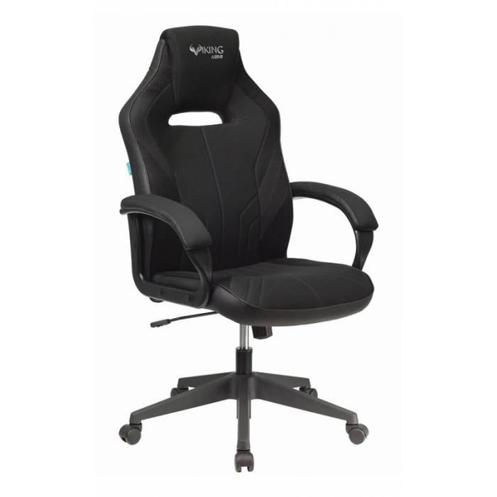 Кресло игровое Бюрократ VIKING 3 AERO BLACK EDITION черный искусст.кожа/ткань