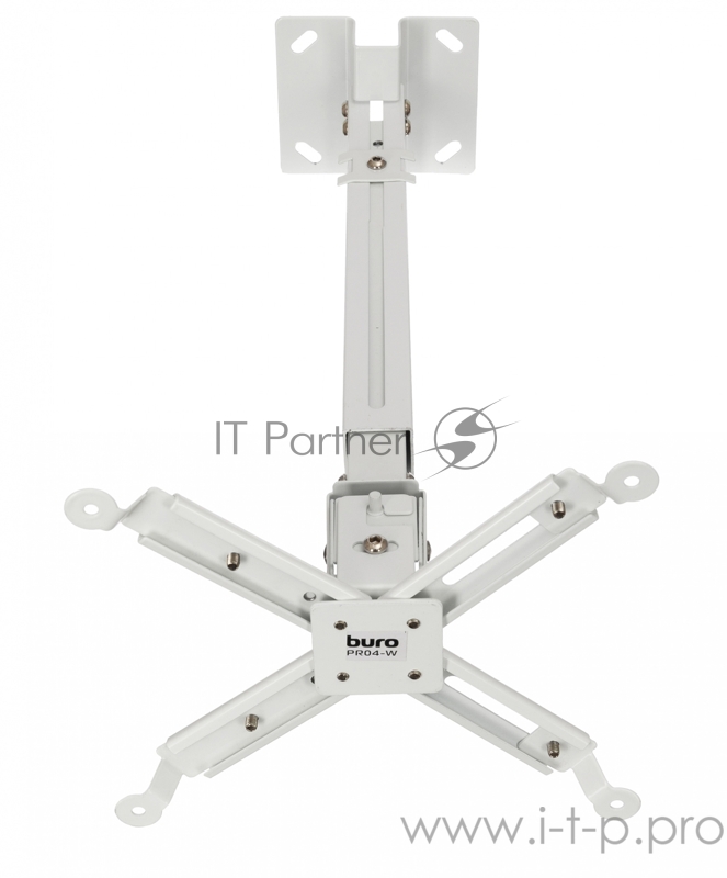 Кронштейн для проектора Buro PR04-W белый макс.20кг потолочный поворот и наклон