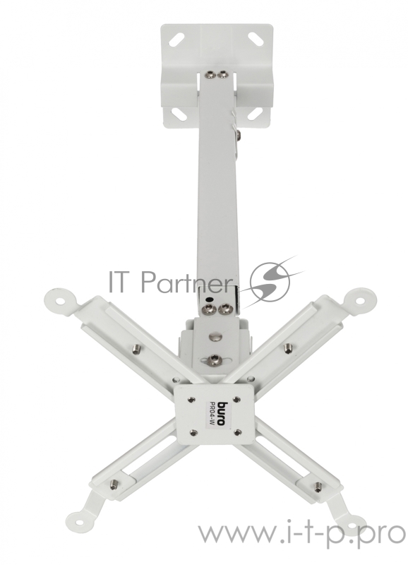 Кронштейн для проектора Buro PR04-W белый макс.20кг потолочный поворот и наклон