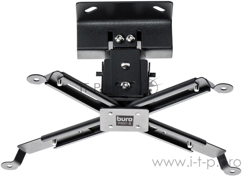 Кронштейн для проектора Buro PR07-B черный макс.12кг потолочный поворот и наклон