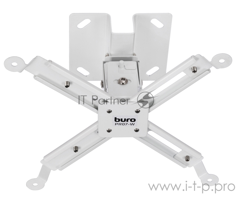 Кронштейн для проектора Buro PR07-W белый макс.12кг потолочный поворот и наклон