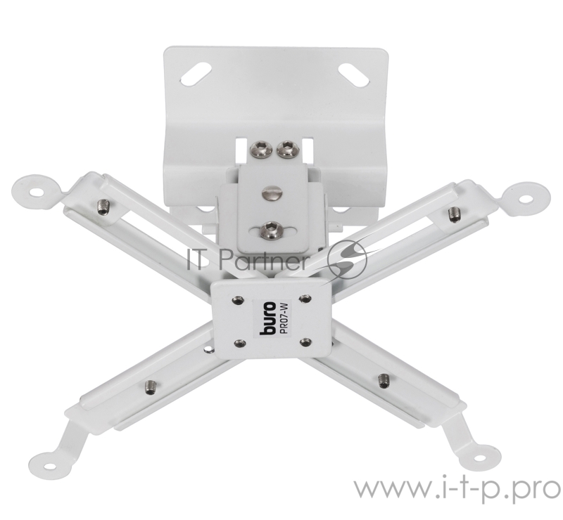 Кронштейн для проектора Buro PR07-W белый макс.12кг потолочный поворот и наклон