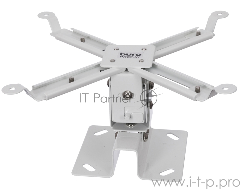 Кронштейн для проектора Buro PR07-W белый макс.12кг потолочный поворот и наклон