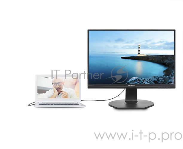 Монитор PHILIPS 23.8 241B7QUPBEB/00 Black с поворотом экрана (IPS, LED, 1920x1080, 5 ms, 178°/178°,