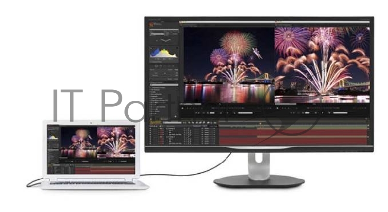 Монитор PHILIPS 32 328P6VUBREB/00 Black с поворотом экрана (4K, VA, 3840x2160, 4 ms, 178°/178°, 600 cd/m, 80M:1,2xHDMI)
