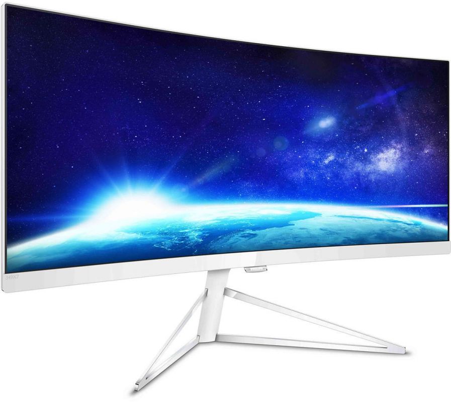 Монитор PHILIPS 34 349X7FJEW/00 WHITE (VA, изогнутый, LED, 3440x1440, 4 ms, 178°/178°, 300 cd/m, 50