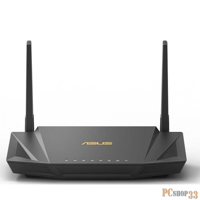 ASUS RT-AX56U // роутер 802.11b/g/n/ac/ax, до 574 + 1201 Mbps, 2,4 + 5 гГц, 2 антенны, USB 90IG05B0-BO3H00