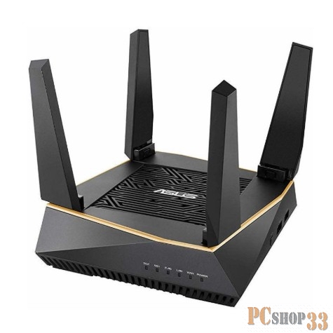 ASUS RT-AX92U // роутер, из 1 точки доступа, 802.11ax, 400 + 867+ 4804 Mbps, 2,4 + 5 гГц, 90IG04P0-MO3010