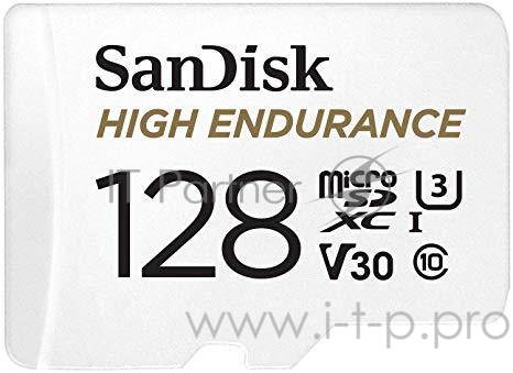 Флеш карта microSD 128GB SanDisk microSDXC Class 10 UHS-I U3 V30 High Endurance Video Monitoring Card