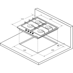 Газовая варочная поверхность Kuppersberg FGC 63 B